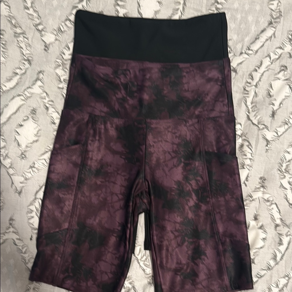 Balance Collection Black and Purple Bike Shorts sz Small